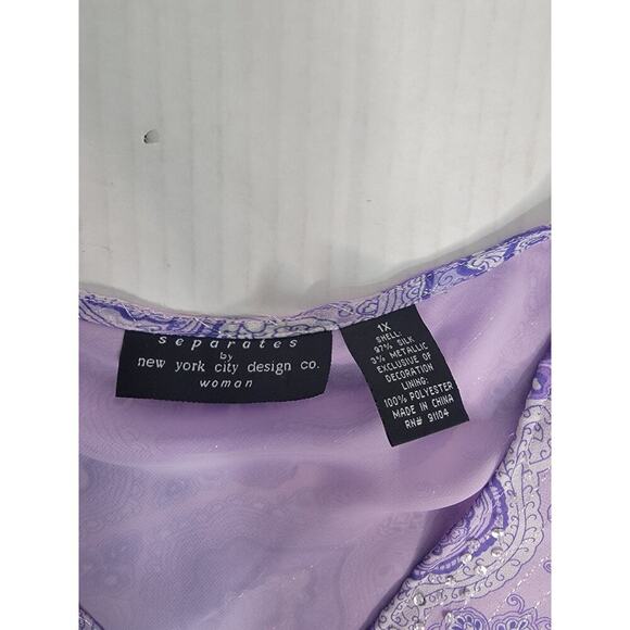 Separates By New York City Design Co. Babydoll Silk Camisole Top 1X Boho Y2K - Picture 4 of 7